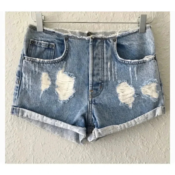 Carmar LF Distress Jean Denim Fold Cuff Shorts - Picture 2 of 8